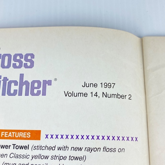 The Cross Stitcher Magazine June 1997 Large Print Charts Vintage Vol 14 No 2 - Picture 6 of 13